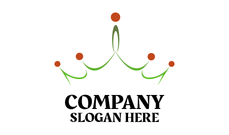 Logotipo De Corona Monolineal Verde