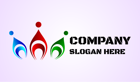 Logotipo De Corona Abstracta Multicolor