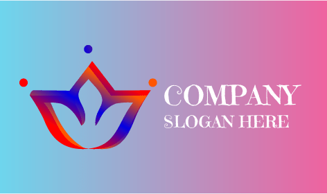 Logotipo de corona floral premium