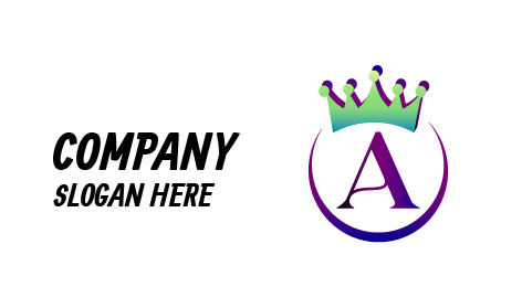 Logotipo De Corona Con Alfabeto Morado