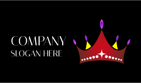 Logotipo de corona de piedras preciosas moradas