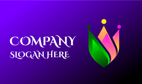 Logotipo De Corona De Hojas Vibrantes