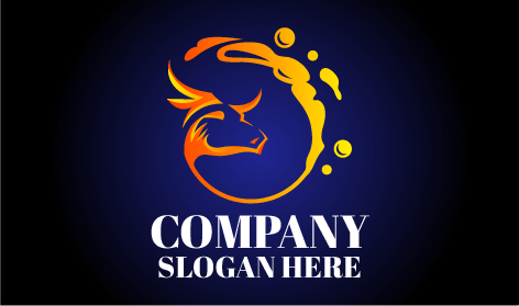 Logo Sapi Perah Garis Oranye