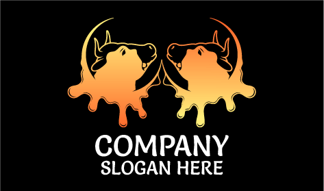 Logo Susu Oranye Percikan Susu