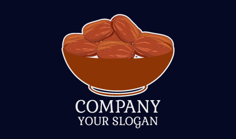Logo Tanggal Mangkuk Coklat