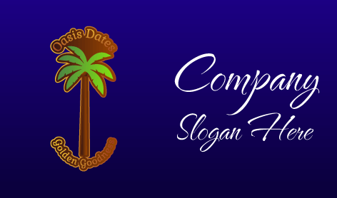 Logo Pohon Kurma Hijau Tua