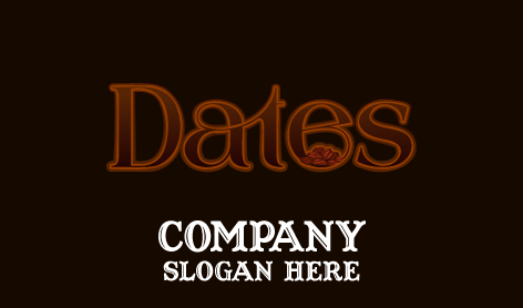 Simple Brown Dates Wordmark Logo