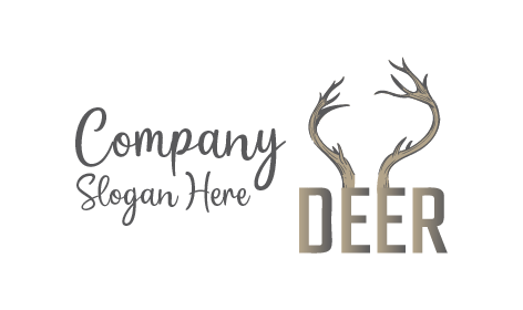 Ästhetisches Hirsch-wortmarkenlogo