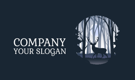 Blaues Hirsch-wildtier-logo