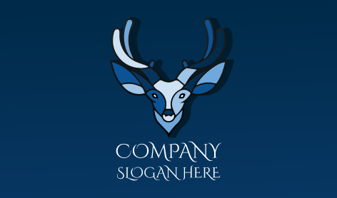 Bläuliches Hirsch-logo