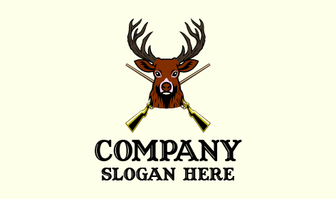 Gekreuzte Gewehre Hirsch Logo
