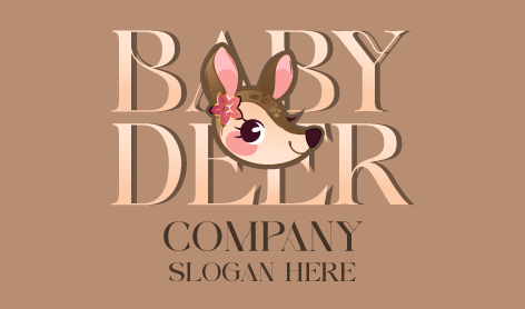 Niedliches Baby-hirsch-logo