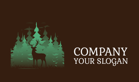 Waldszene Hirsch Logo