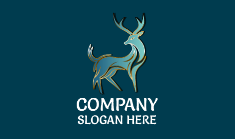 Glorieux Logo De Cerf Et D'élan