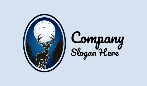 Hirsch-logo Im Mondlicht