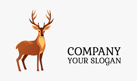 Realistisches Wildlife-hirsch-logo