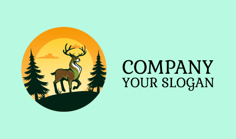 Logo Für Den Bereitstellungsbereich Mit Hirschen