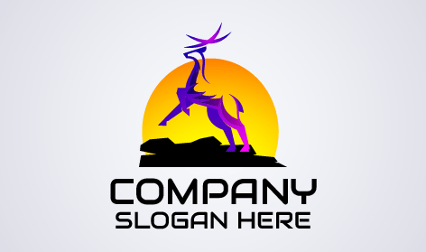 Sonnenuntergang Hirsch Hirsch Logo