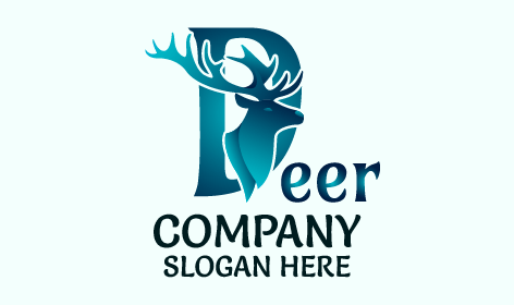 Blaugrünes Hirschmarken-logo