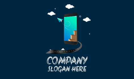 Logo Pengiriman Belanja Ponsel Pintar