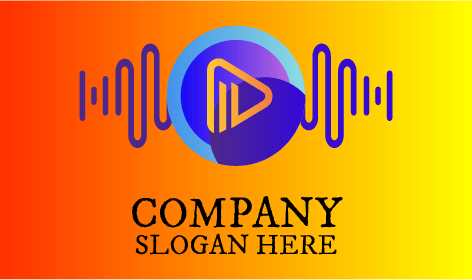 Blue Sound Waves DJ Logo