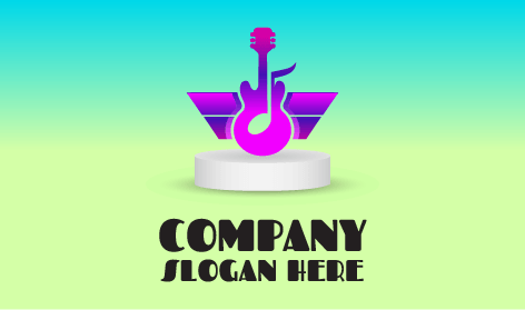 DJ Vintage Stage Guitar Logo