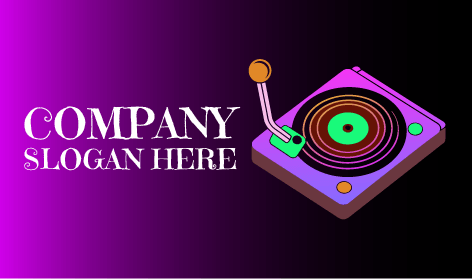 Melodic DJ Turntable Player Logo