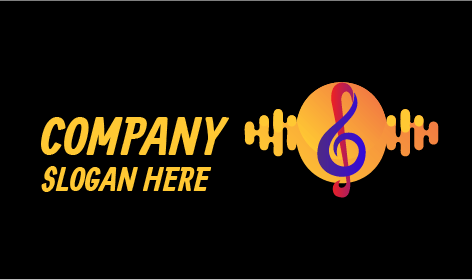 Süßes Musiknoten-DJ-Logo