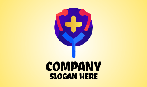 Logo Du Médecin Stéthoscope Pour Soins Aux Enfants