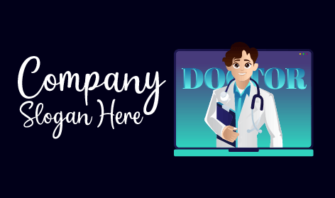 Logo De Silhouette De Médecin Heureux