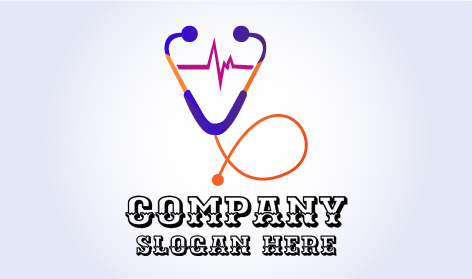 Logo Dokter Stetoskop Detak Jantung