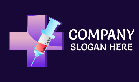 Logo Du Médecin Injectant Du Liquide Rouge