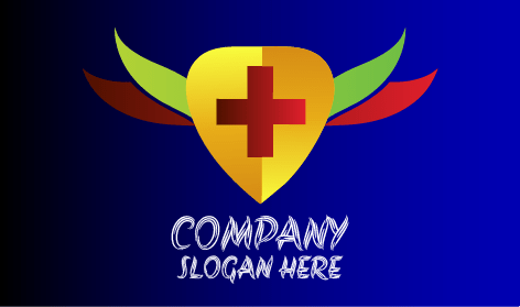 Zweifarbiges Flügel-Doktor-Logo