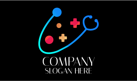 Logo De Médecin Typographie Blanche