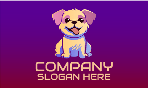Adorable Logotipo De Cachorro Peludo