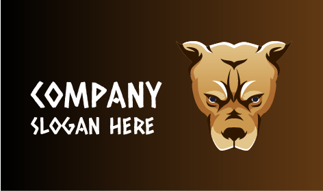 Logotipo De Cara De Perro Marrón Enojado