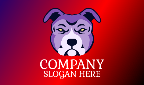 Logotipo De Perro Pitbull Enojado