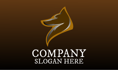 Logotipo de perro feroz marrón