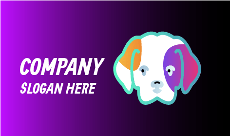Colorful Spots Dog Logo