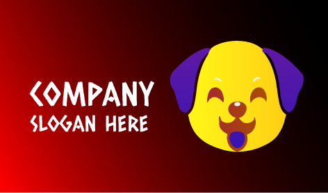 Logotipo De Perro Divertido Y Emocionado