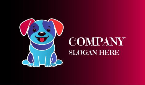 Logotipo De Perro Con Sonrisa De Colmillo