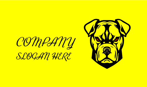 Logotipo De Perro De Mirada Feroz