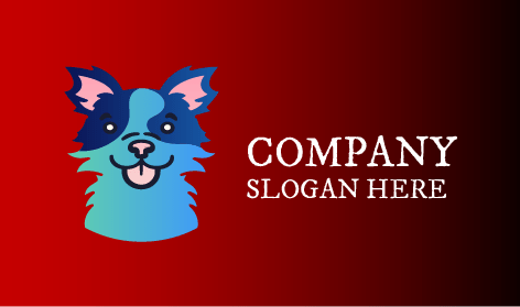 Logotipo De Perro Con Expresión Divertida