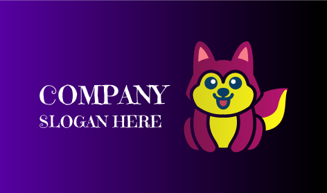 Logotipo De Perro Peludo De Compañía