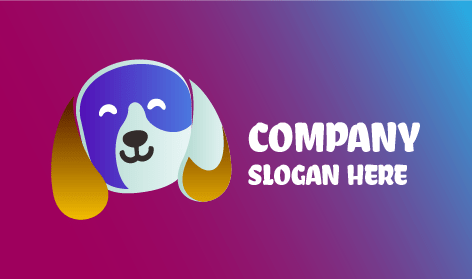 Logotipo De Perro Con Orejas Doradas