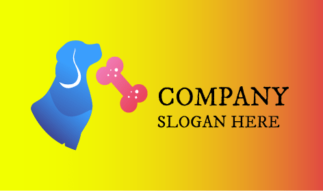 Logotipo De Perro De Hueso Rosa