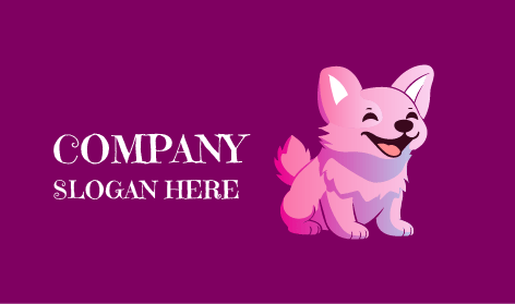 Logotipo De Perro Peludo Rosa
