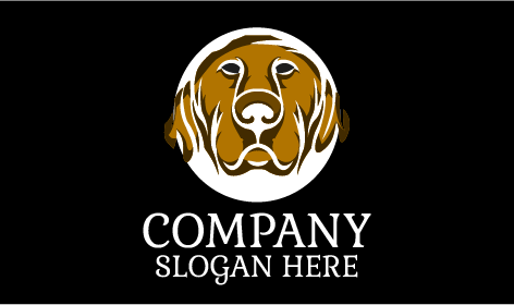 Logotipo De Cabeza De Perro Premium