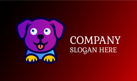 Logotipo De Perro De Cara Morada