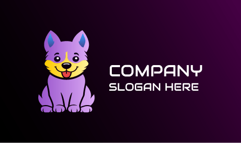 Logotipo De Perro De Lengua Roja